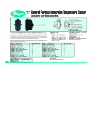 Thumbnail of document Data Sheet - I2-2 General Purpose Immersion Temperature Sensor
